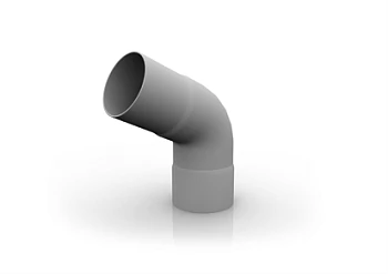 Колено 60 град,белый RAL 9010 Ruplast 